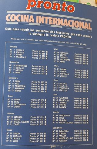 Colección Libros Cocina Pronto - Vintage