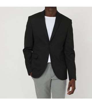 Pull&Bear. Chaqueta blazer negra. Talla 50 / L