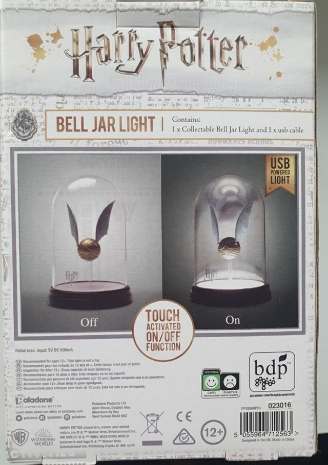 Lampara Harry Potter LED, snitch