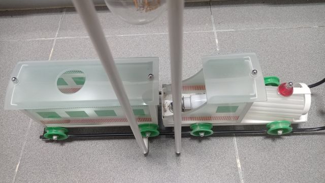 lampara tren de techo infantil