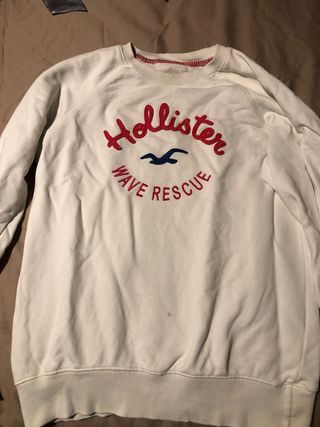Sudadera blanca Hollister