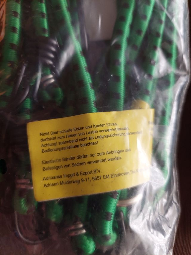 2 PAQUETES CUERDA DE GOMA ELÁSTICA, PARA EQUIPAJES