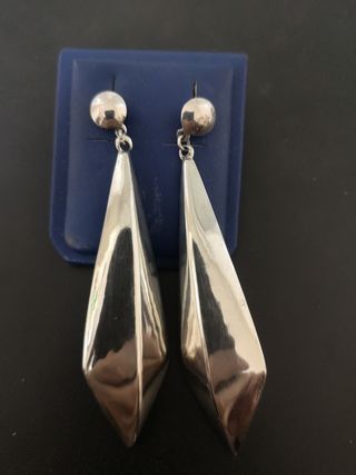 PENDIENTES DE PLATA 8,5 CM LARGO X 2, 5 CM ANCHO
