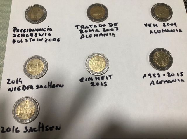 Monedas de 2 euros conmemorativas.