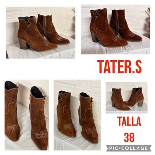 BOTÍN CAMPERO PIEL CAMEL TALLA 38 nuevo
