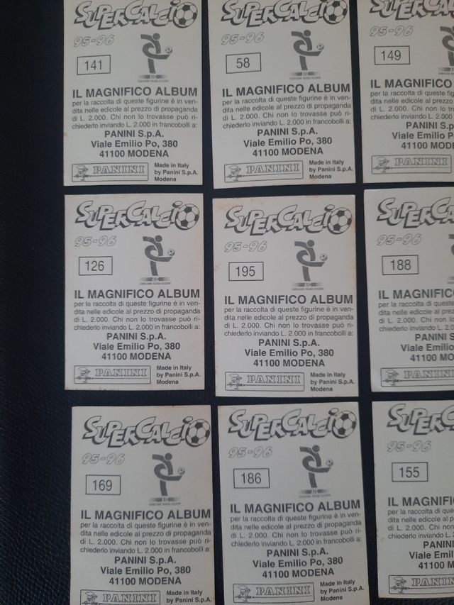 Panini 1995/96 N.9 stickers campioni