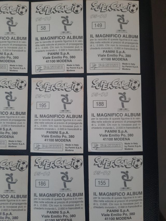 Panini 1995/96 N.9 stickers campioni