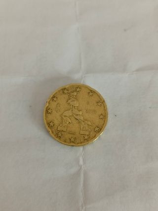 Moneda 20centimos con error acuñación 