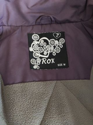 Cazadora parka abrigo chaqueta berenjena talla 40