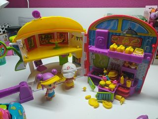 Burguer, coche, sidecar y casita pinypon