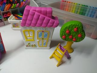 Burguer, coche, sidecar y casita pinypon