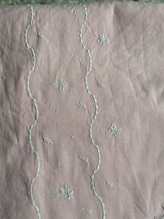 Juego de cama lino antiguo