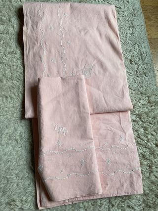 Juego de cama lino antiguo