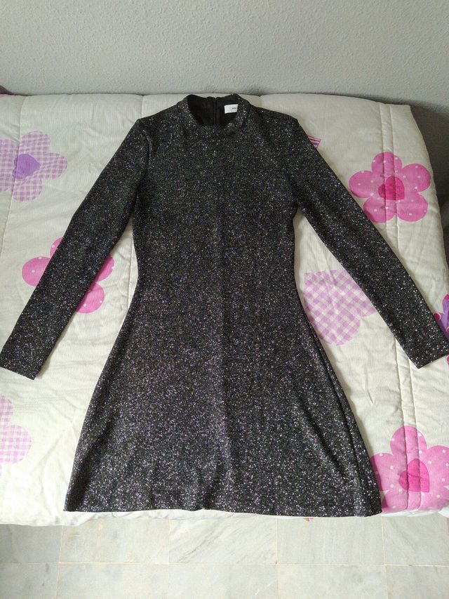 Vestido de purpurina Mango