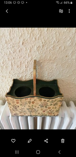 Caja botellero. Macetero.