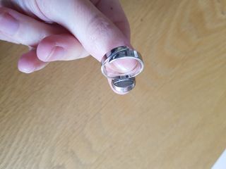 Anillo Ammonite montado en plata 925