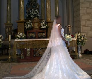 Vestido de novia Pronovias, de Manuel Mota