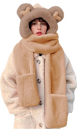 Gorro, bufanda y guantes para mujer o niña