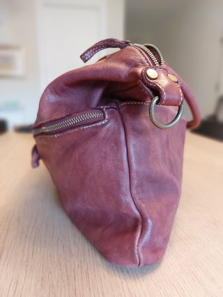 Bolso extra grande CUERO burdeos