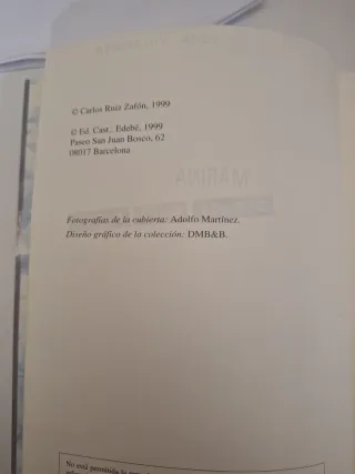 Marina de Carlos Ruiz Zafón