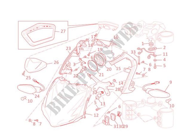 Soporte derecho faro ducati Streetfighter 1098S