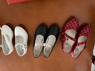 Zapatos de tacón niña flamenco