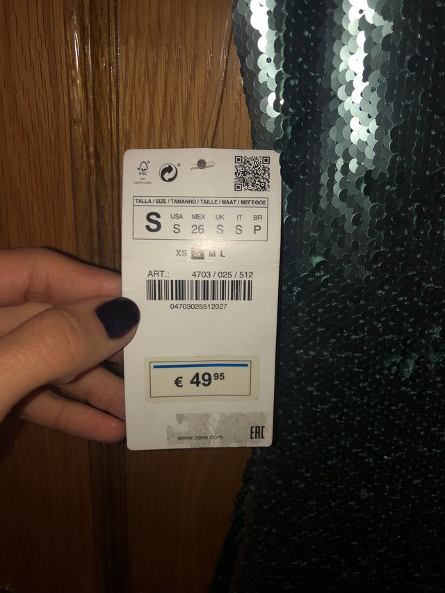 Vestido mini fiesta Zara