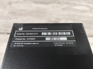 Ordenador HP Z230 SFF i5 4670 16GB 256SSD W2100