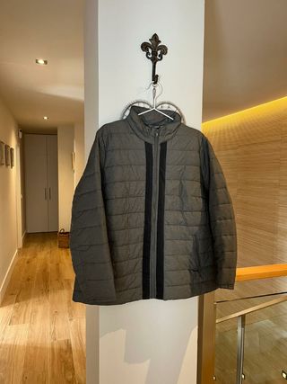 Anorak de algodón acolchado gris