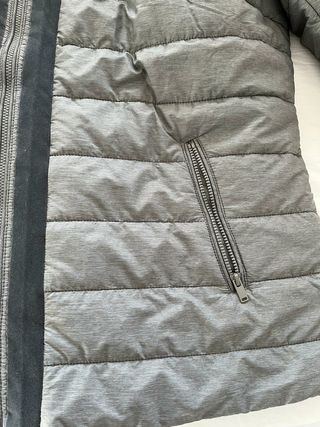 Anorak de algodón acolchado gris