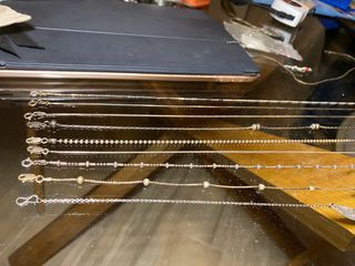 Cadenas de plata de distintas medidas. Desde 10€