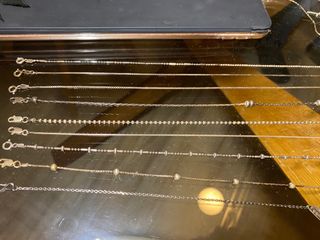 Cadenas de plata de distintas medidas. Desde 10€