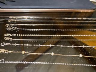 Cadenas de plata de distintas medidas. Desde 10€
