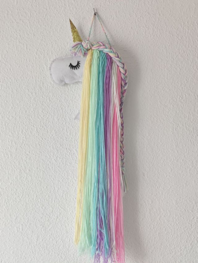 Unicornio decoración pared y sujeta pinzas de pelo