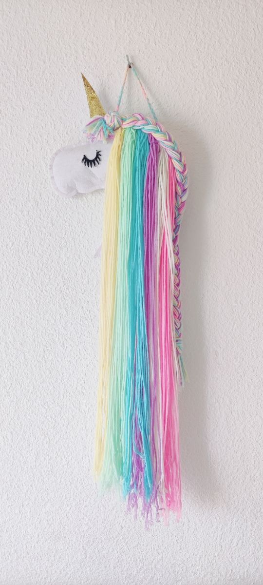 Unicornio decoración pared y sujeta pinzas de pelo