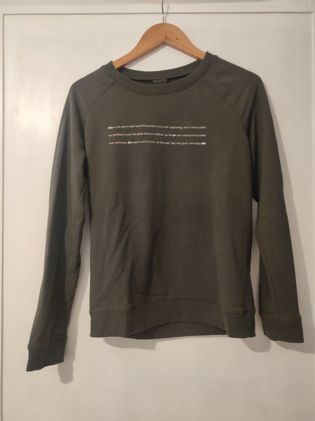 Sudadera verde Kaki talla M Decathlon