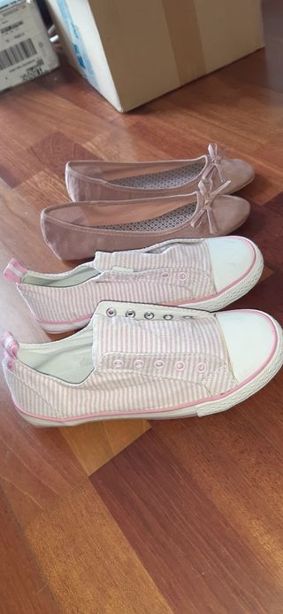 2 pares zapatos niña talla 35