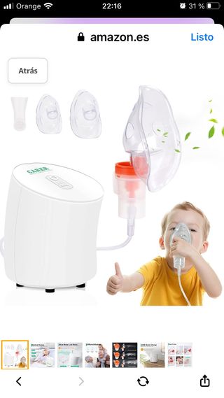 Dispositivo de inhalación nebulizador nuevo 