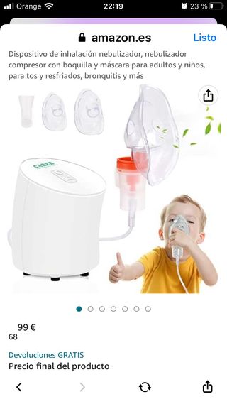 Dispositivo de inhalación nebulizador nuevo 