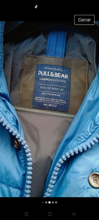 🚨Cazadora Plumífero chico azul Pull&Bear talla M 