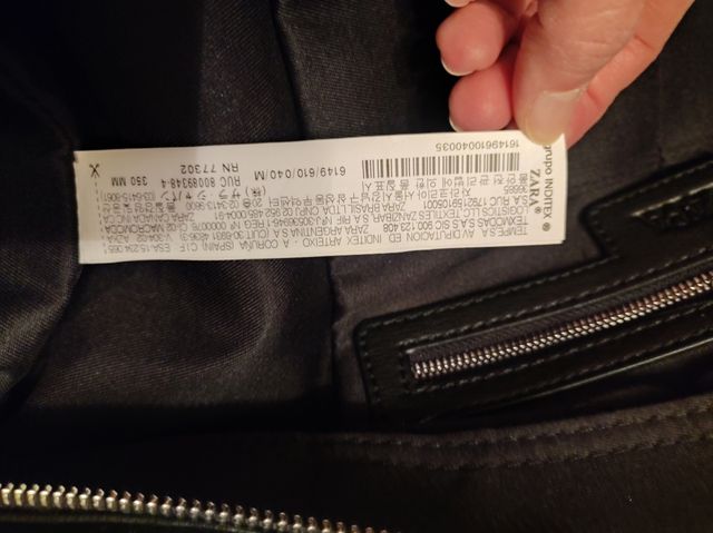 Bolso Shopping Zara. Negro.