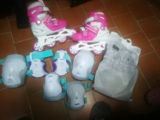Patines y protecciones. 