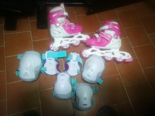 Patines y protecciones. 