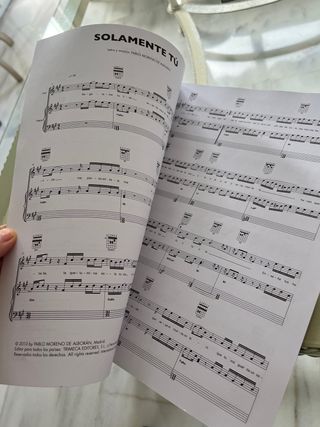 Libro de partituras de canciones de Pablo Alborán