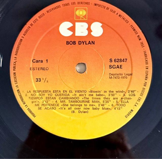 5 LPS BOB DYLAN