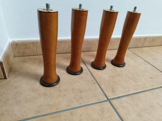 Patas de madera maciza para somier.