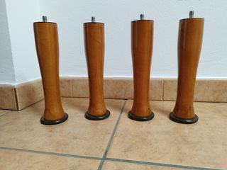 Patas de madera maciza para somier.