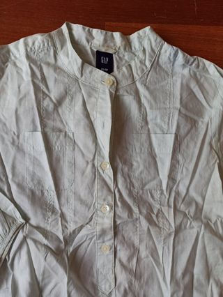 Camisa blusa GAP t. S turquesa algodón