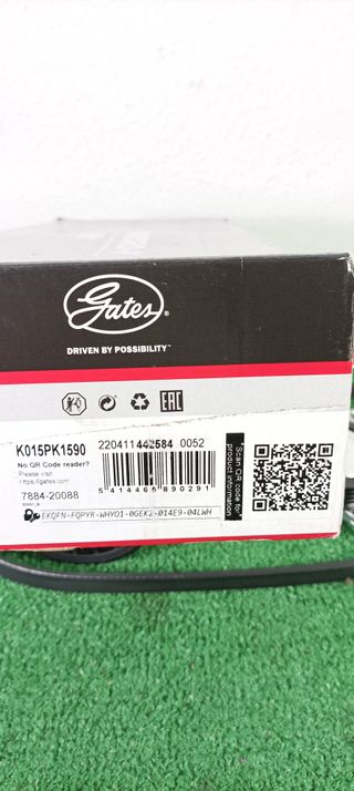 Gates K015PK1590 juego de correa trapezoidal acana