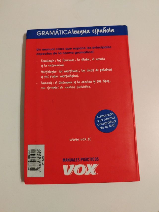 manual gramática lengua española vox